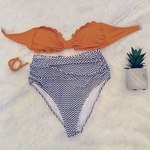 Cupshe two piece high-waisted swimsuit